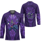 Melbourne Storm Rugby Mascot Hockey Jersey Australian Rugby Culture - Tribal Inspired Superhero