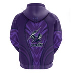 Melbourne Storm Rugby Mascot Hoodie Australian Rugby Culture - Tribal Inspired Superhero