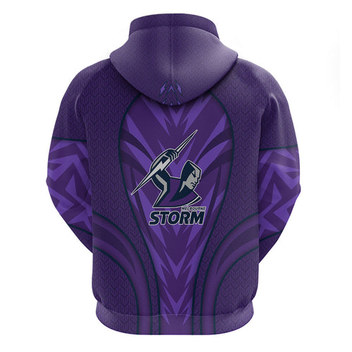 Melbourne Storm Rugby Mascot Hoodie Australian Rugby Culture - Tribal Inspired Superhero
