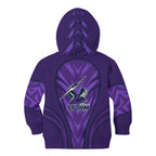 Melbourne Storm Rugby Mascot Kid Hoodie Australian Rugby Culture - Tribal Inspired Superhero