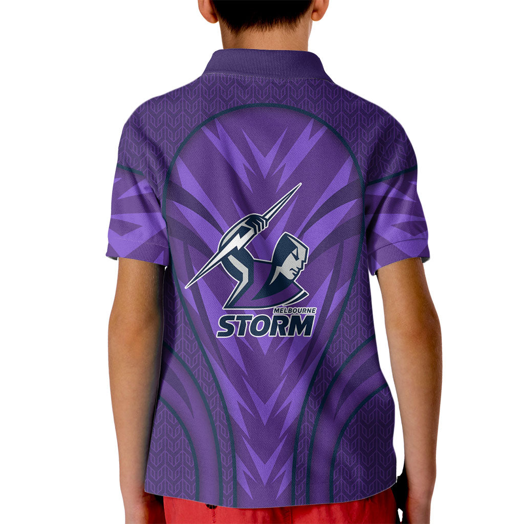 Melbourne Storm Rugby Mascot Kid Polo Shirt Australian Rugby Culture - Tribal Inspired Superhero
