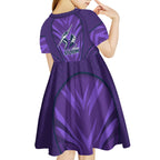 Melbourne Storm Rugby Mascot Kid Short Sleeve Dress Australian Rugby Culture - Tribal Inspired Superhero