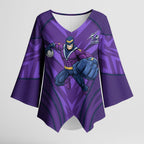 Melbourne Storm Rugby Mascot Kimono Sleeve Blouse Australian Rugby Culture - Tribal Inspired Superhero