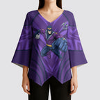 Melbourne Storm Rugby Mascot Kimono Sleeve Blouse Australian Rugby Culture - Tribal Inspired Superhero