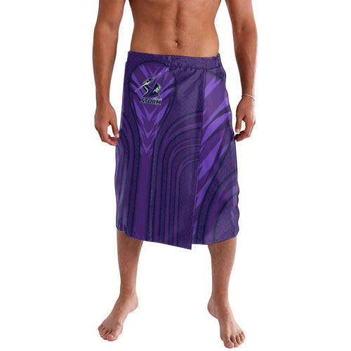Melbourne Storm Rugby Mascot Lavalava Australian Rugby Culture - Tribal Inspired Superhero