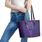 Melbourne Storm Rugby Mascot Leather Tote Bag Australian Rugby Culture - Tribal Inspired Superhero