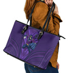 Melbourne Storm Rugby Mascot Leather Tote Bag Australian Rugby Culture - Tribal Inspired Superhero