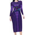 Melbourne Storm Rugby Mascot Long Sleeve Bodycon Dress Australian Rugby Culture - Tribal Inspired Superhero
