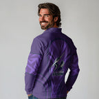 Melbourne Storm Rugby Mascot Long Sleeve Polo Shirt Australian Rugby Culture - Tribal Inspired Superhero
