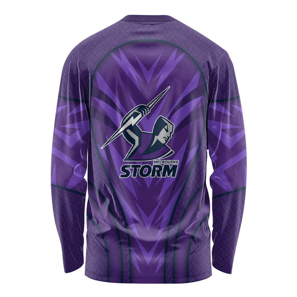 Melbourne Storm Rugby Mascot Long Sleeve Shirt Australian Rugby Culture - Tribal Inspired Superhero