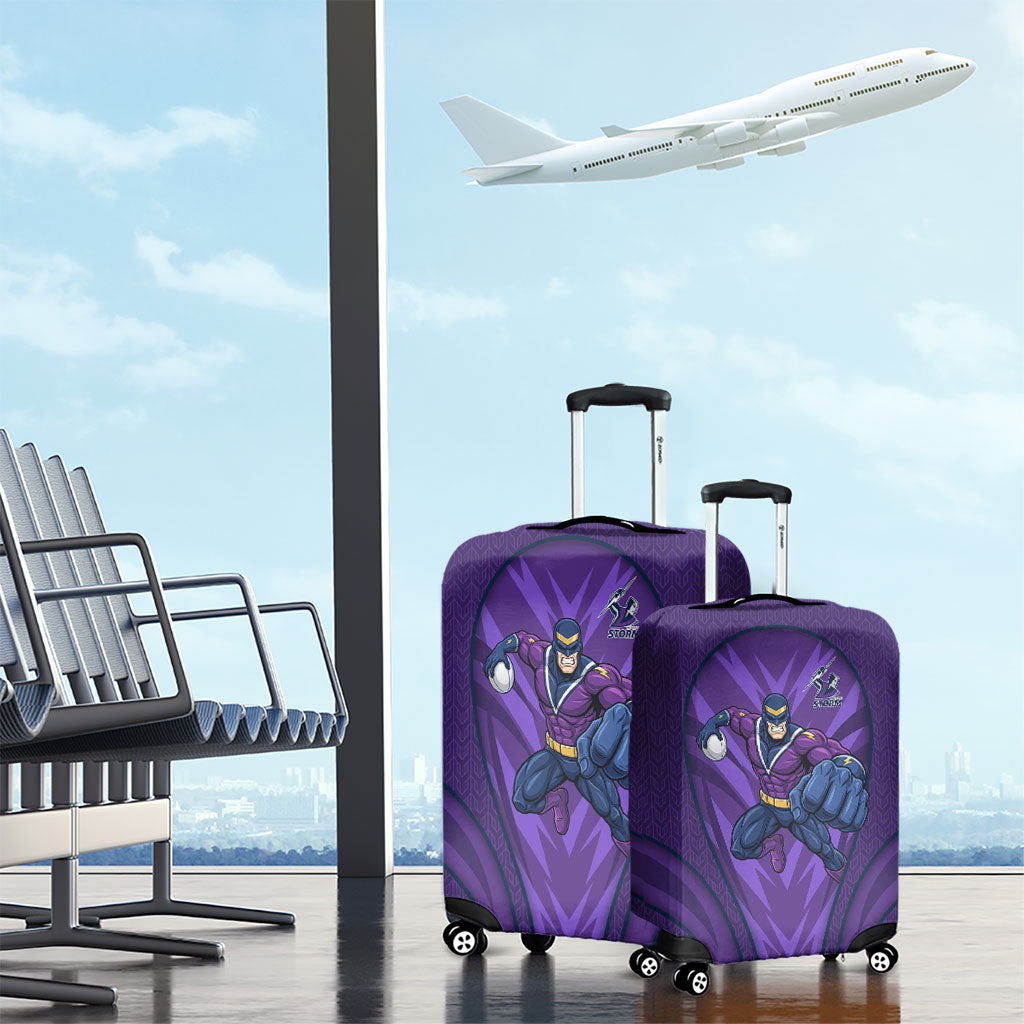 Melbourne Storm Rugby Mascot Luggage Cover Australian Rugby Culture - Tribal Inspired Superhero