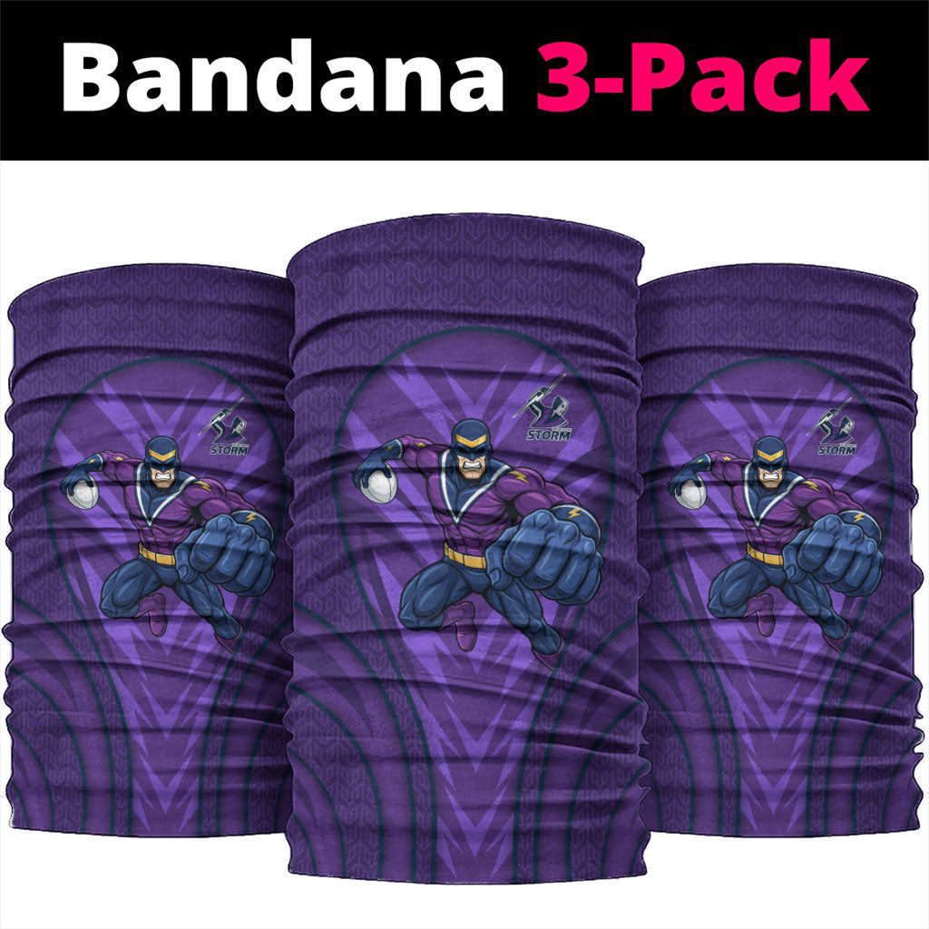 Melbourne Storm Rugby Mascot Neck Gaiter Australian Rugby Culture - Tribal Inspired Superhero