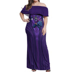 Melbourne Storm Rugby Mascot Off Shoulder Maxi Dress Australian Rugby Culture - Tribal Inspired Superhero