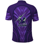 Melbourne Storm Rugby Mascot Polo Shirt Australian Rugby Culture - Tribal Inspired Superhero