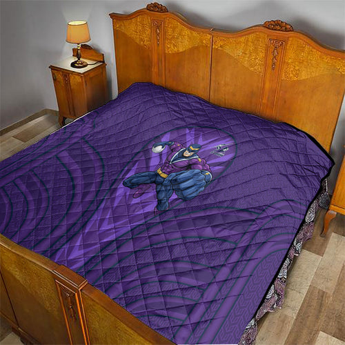 Melbourne Storm Rugby Mascot Quilt Australian Rugby Culture - Tribal Inspired Superhero