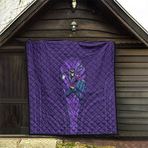 Melbourne Storm Rugby Mascot Quilt Australian Rugby Culture - Tribal Inspired Superhero