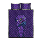 Melbourne Storm Rugby Mascot Quilt Bed Set Australian Rugby Culture - Tribal Inspired Superhero