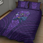 Melbourne Storm Rugby Mascot Quilt Bed Set Australian Rugby Culture - Tribal Inspired Superhero