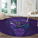 Melbourne Storm Rugby Mascot Round Carpet Australian Rugby Culture - Tribal Inspired Superhero