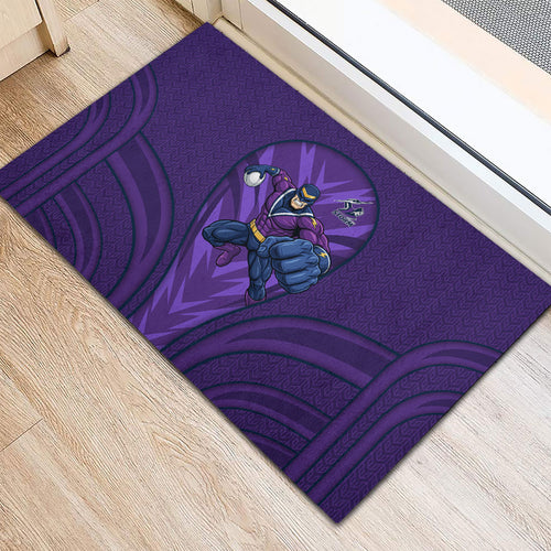 Melbourne Storm Rugby Mascot Rubber Doormat Australian Rugby Culture - Tribal Inspired Superhero