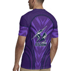 Melbourne Storm Rugby Mascot Rugby Jersey Australian Rugby Culture - Tribal Inspired Superhero