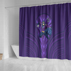 Melbourne Storm Rugby Mascot Shower Curtain Australian Rugby Culture - Tribal Inspired Superhero