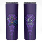Melbourne Storm Rugby Mascot Skinny Tumbler Australian Rugby Culture - Tribal Inspired Superhero