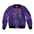 Melbourne Storm Rugby Mascot Sleeve Zip Bomber Jacket Australian Rugby Culture - Tribal Inspired Superhero
