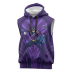 Melbourne Storm Rugby Mascot Sleeveless Hoodie Australian Rugby Culture - Tribal Inspired Superhero