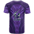 Melbourne Storm Rugby Mascot T Shirt Australian Rugby Culture - Tribal Inspired Superhero