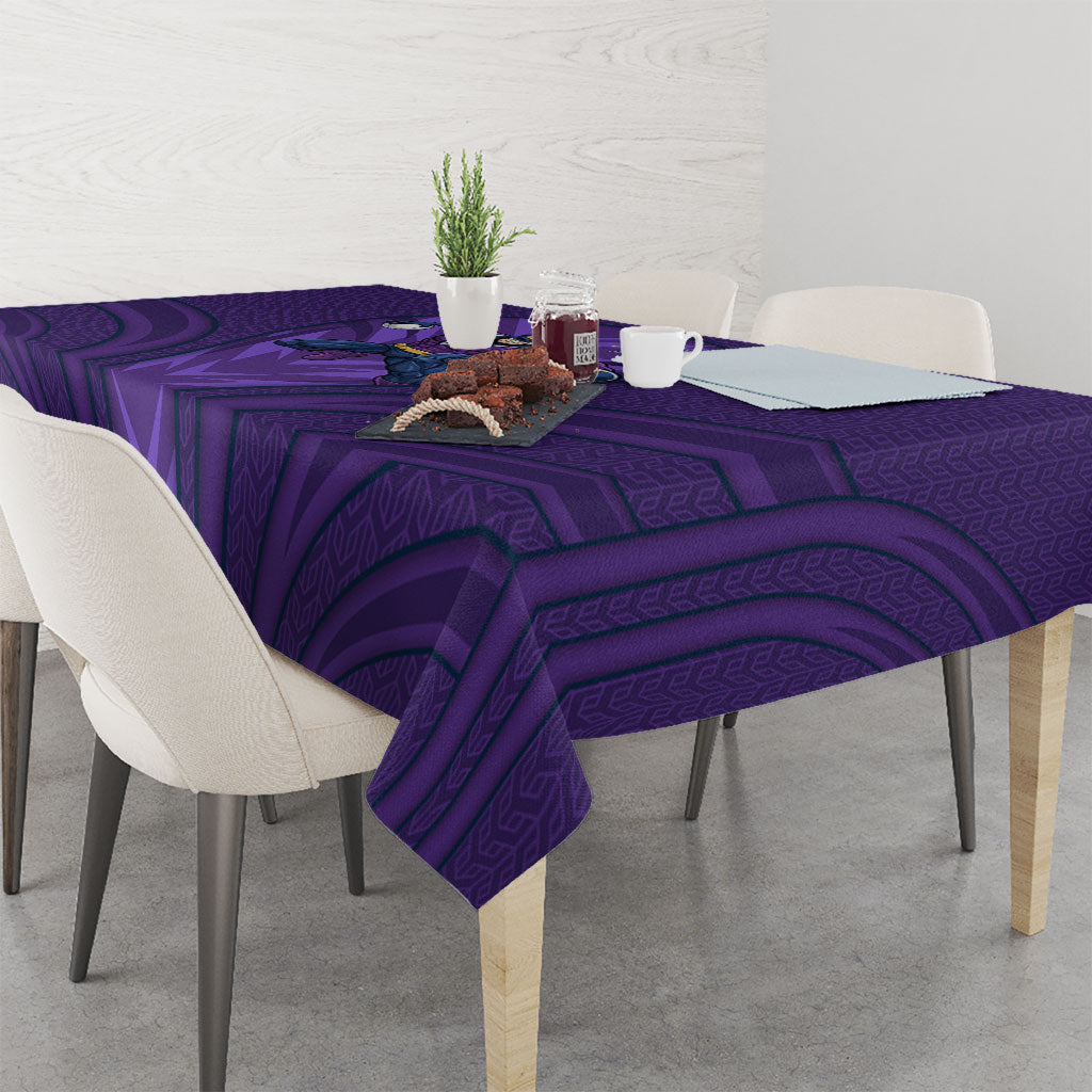 Melbourne Storm Rugby Mascot Tablecloth Australian Rugby Culture - Tribal Inspired Superhero