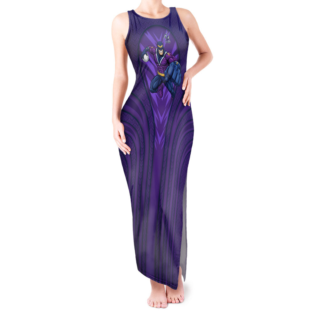 Melbourne Storm Rugby Mascot Tank Maxi Dress Australian Rugby Culture - Tribal Inspired Superhero