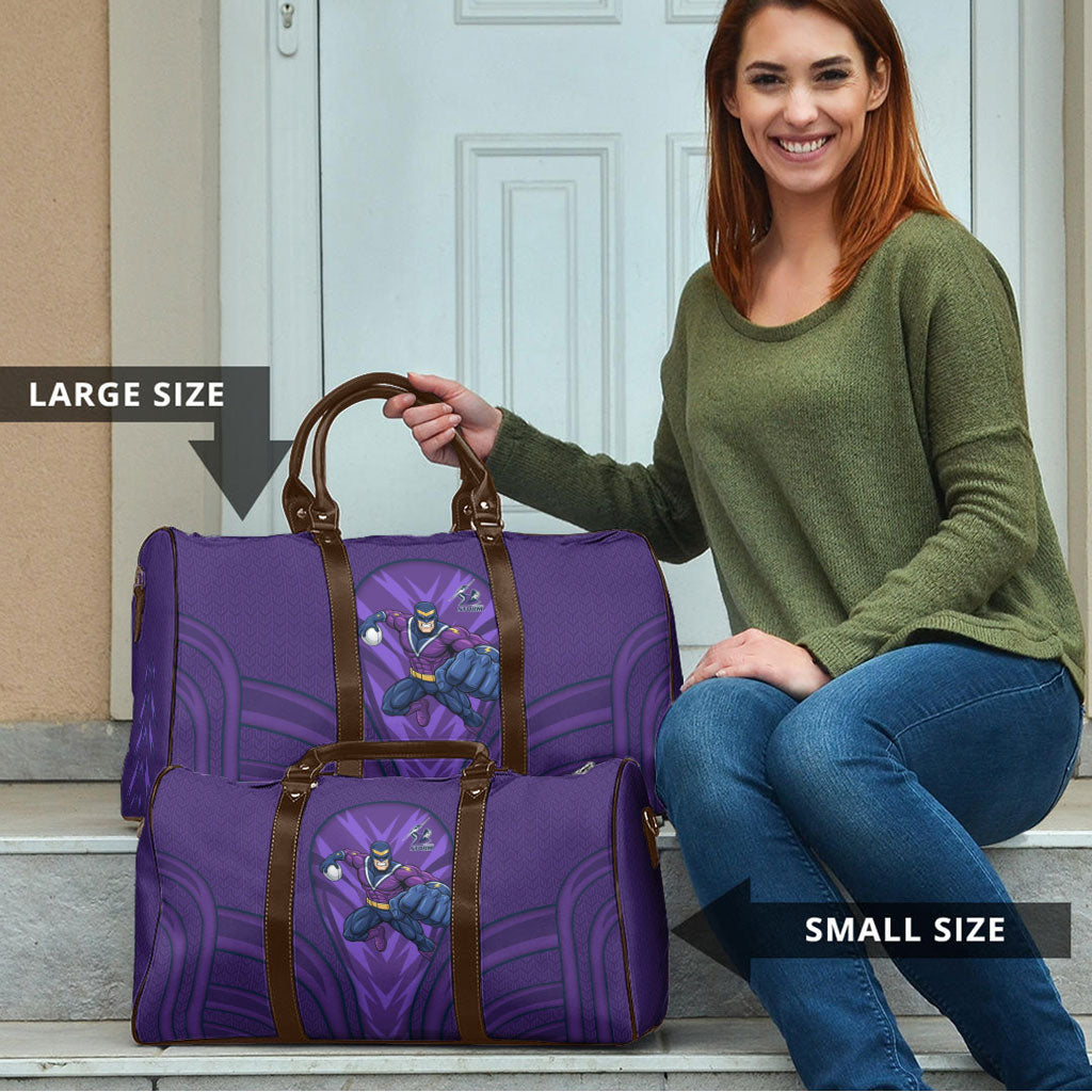 Melbourne Storm Rugby Mascot Travel Bag Australian Rugby Culture - Tribal Inspired Superhero