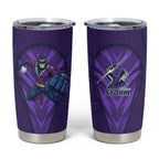 Melbourne Storm Rugby Mascot Tumbler Cup Australian Rugby Culture - Tribal Inspired Superhero