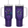 Melbourne Storm Rugby Mascot Tumbler With Handle Australian Rugby Culture - Tribal Inspired Superhero