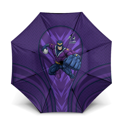 Melbourne Storm Rugby Mascot Umbrella Australian Rugby Culture - Tribal Inspired Superhero