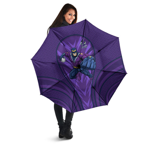 Melbourne Storm Rugby Mascot Umbrella Australian Rugby Culture - Tribal Inspired Superhero