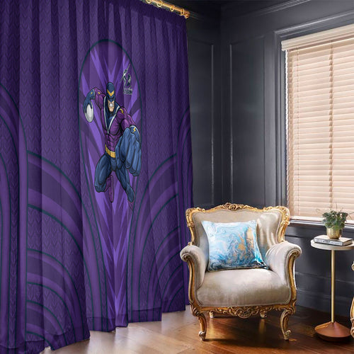 Melbourne Storm Rugby Mascot Window Curtain Australian Rugby Culture - Tribal Inspired Superhero