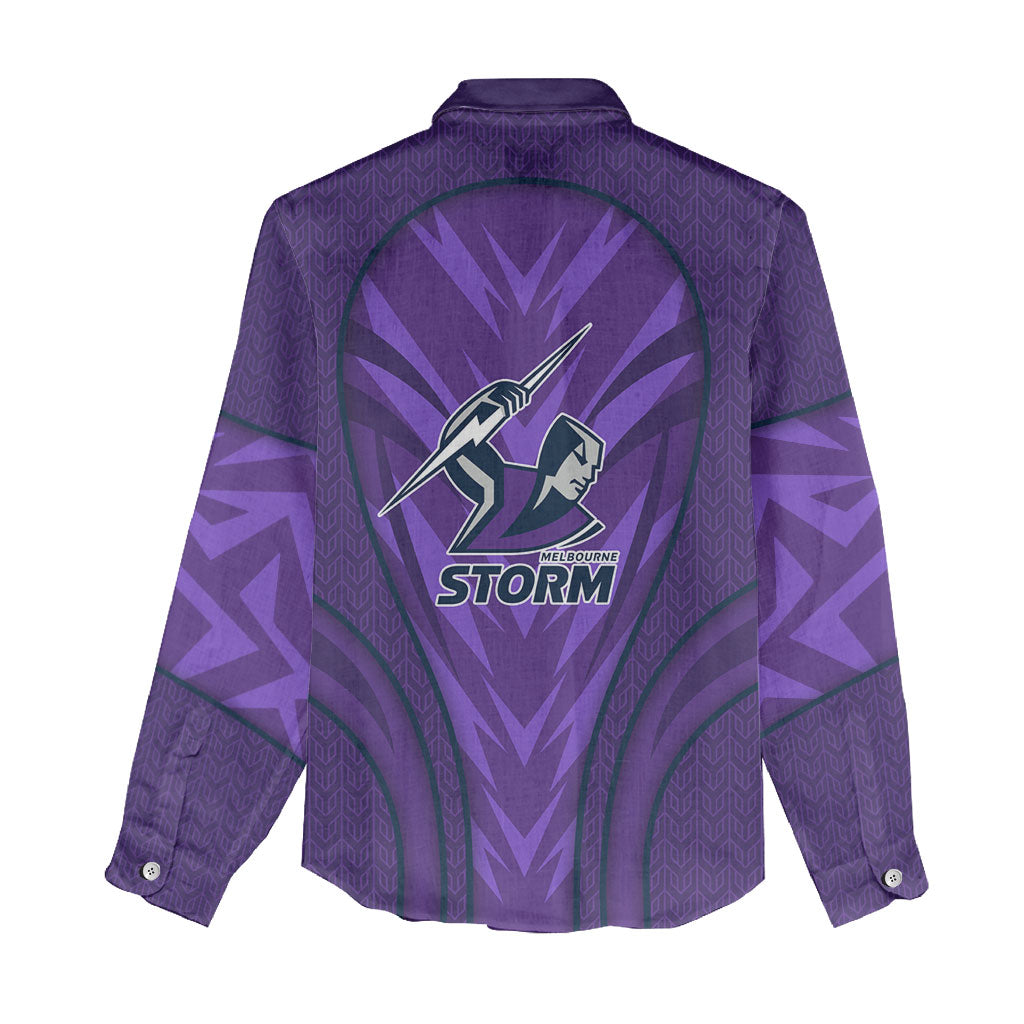 Melbourne Storm Rugby Mascot Women Casual Shirt Australian Rugby Culture - Tribal Inspired Superhero