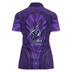 Melbourne Storm Rugby Mascot Women Polo Shirt Australian Rugby Culture - Tribal Inspired Superhero