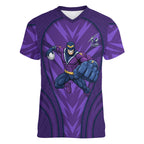 Melbourne Storm Rugby Mascot Women V-Neck T-Shirt Australian Rugby Culture - Tribal Inspired Superhero