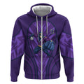 Melbourne Storm Rugby Mascot Zip Hoodie Australian Rugby Culture - Tribal Inspired Superhero