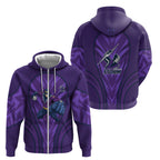 Melbourne Storm Rugby Mascot Zip Hoodie Australian Rugby Culture - Tribal Inspired Superhero