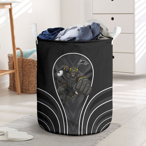 Penrith Panthers Rugby Mascot Laundry Basket Australian Rugby Culture - Tribal Inspired Black Panther