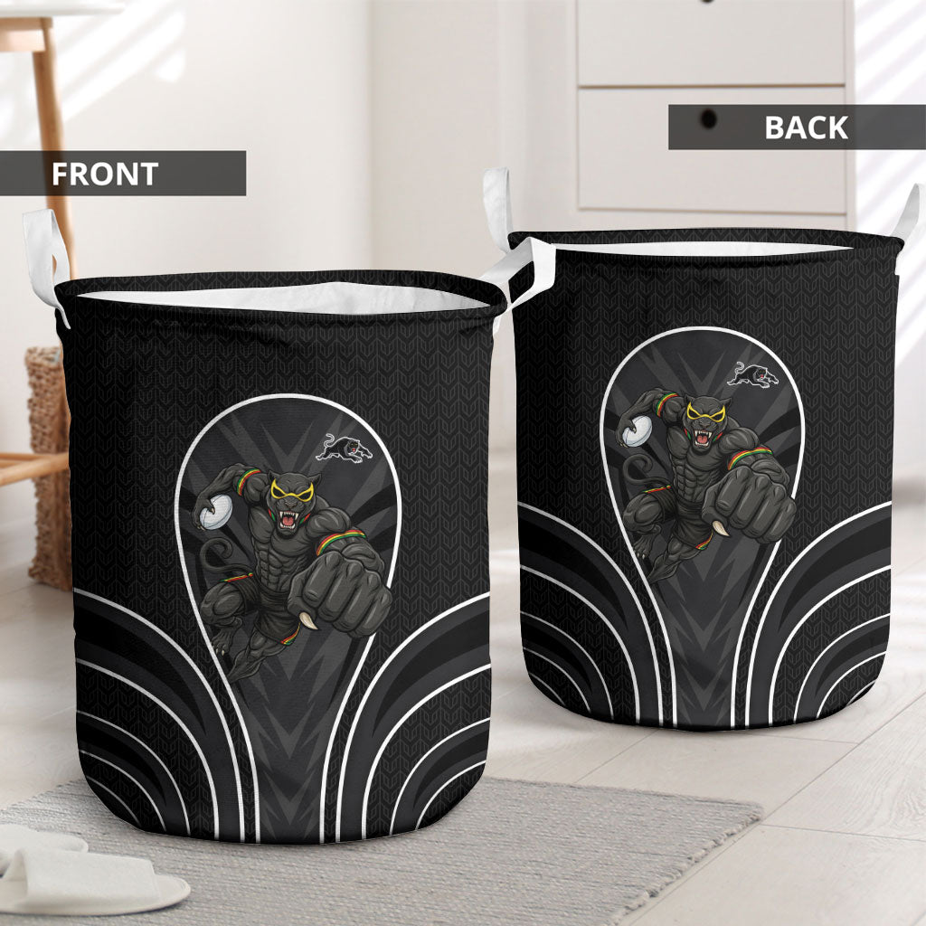 Penrith Panthers Rugby Mascot Laundry Basket Australian Rugby Culture - Tribal Inspired Black Panther