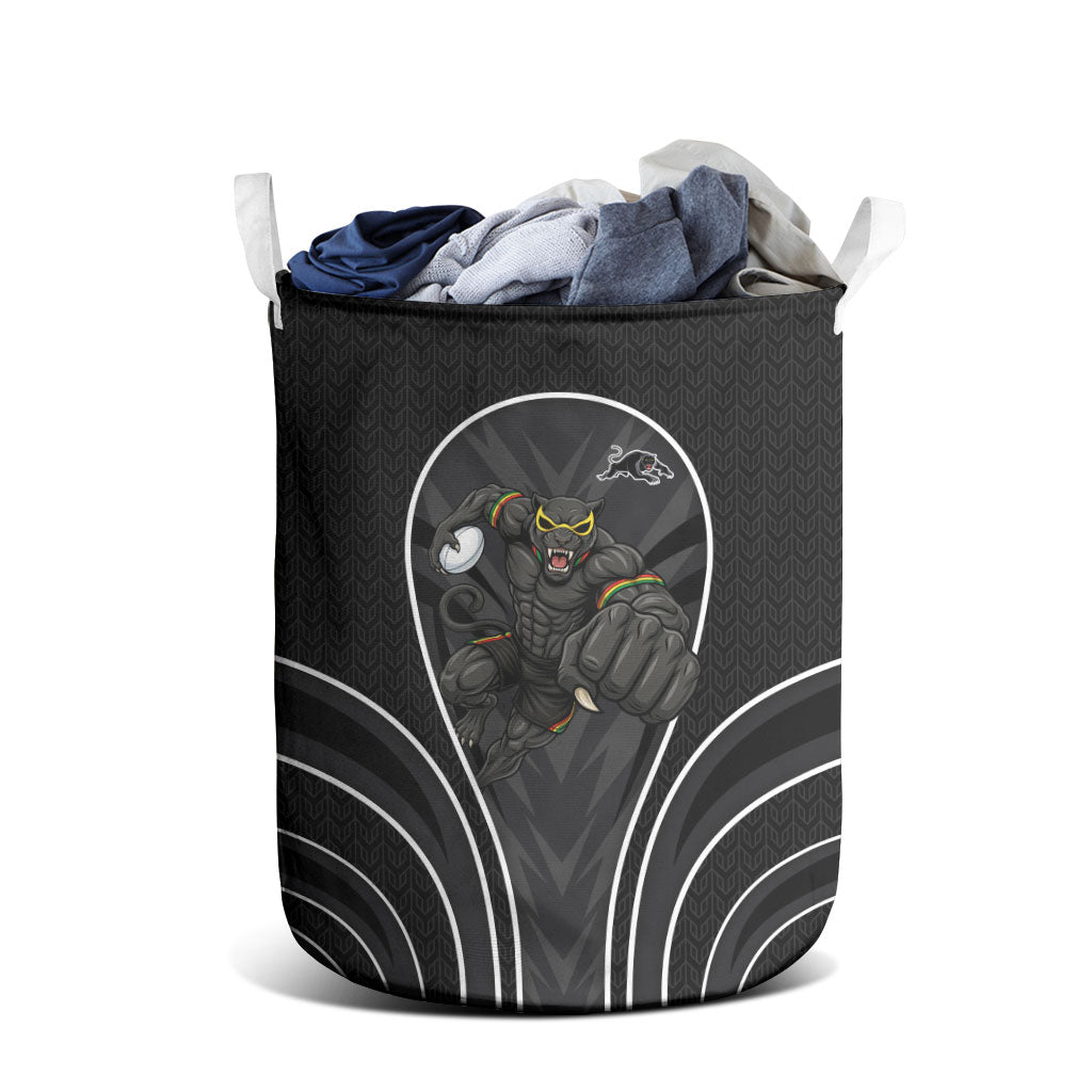 Penrith Panthers Rugby Mascot Laundry Basket Australian Rugby Culture - Tribal Inspired Black Panther