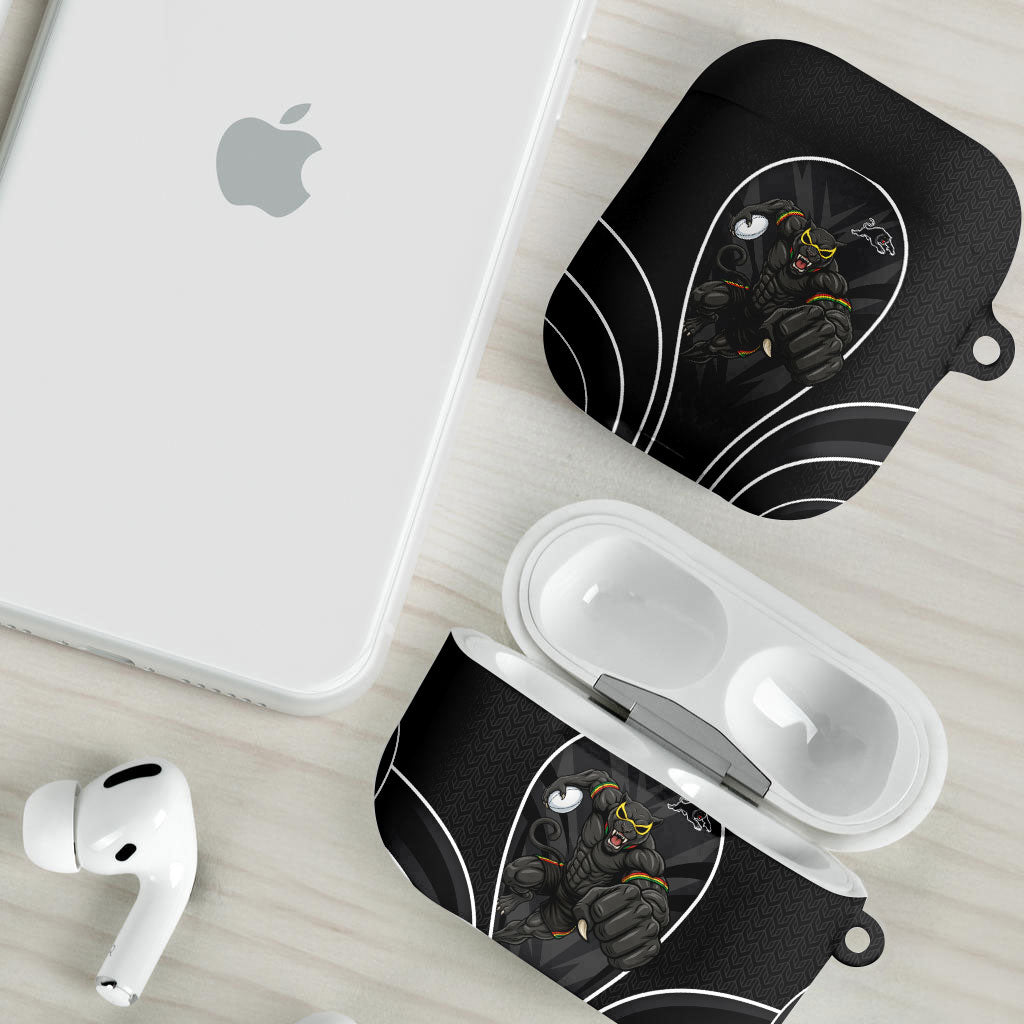 Penrith Panthers Rugby Mascot AirPods Case Australian Rugby Culture - Tribal Inspired Black Panther