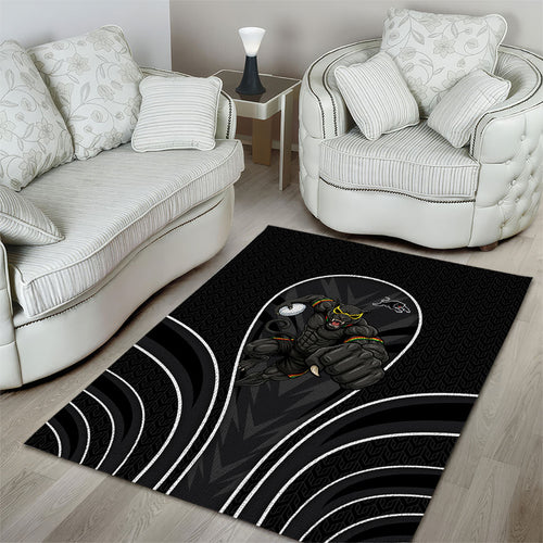 Penrith Panthers Rugby Mascot Area Rug Australian Rugby Culture - Tribal Inspired Black Panther