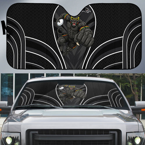 Penrith Panthers Rugby Mascot Auto Sun Shade Australian Rugby Culture - Tribal Inspired Black Panther