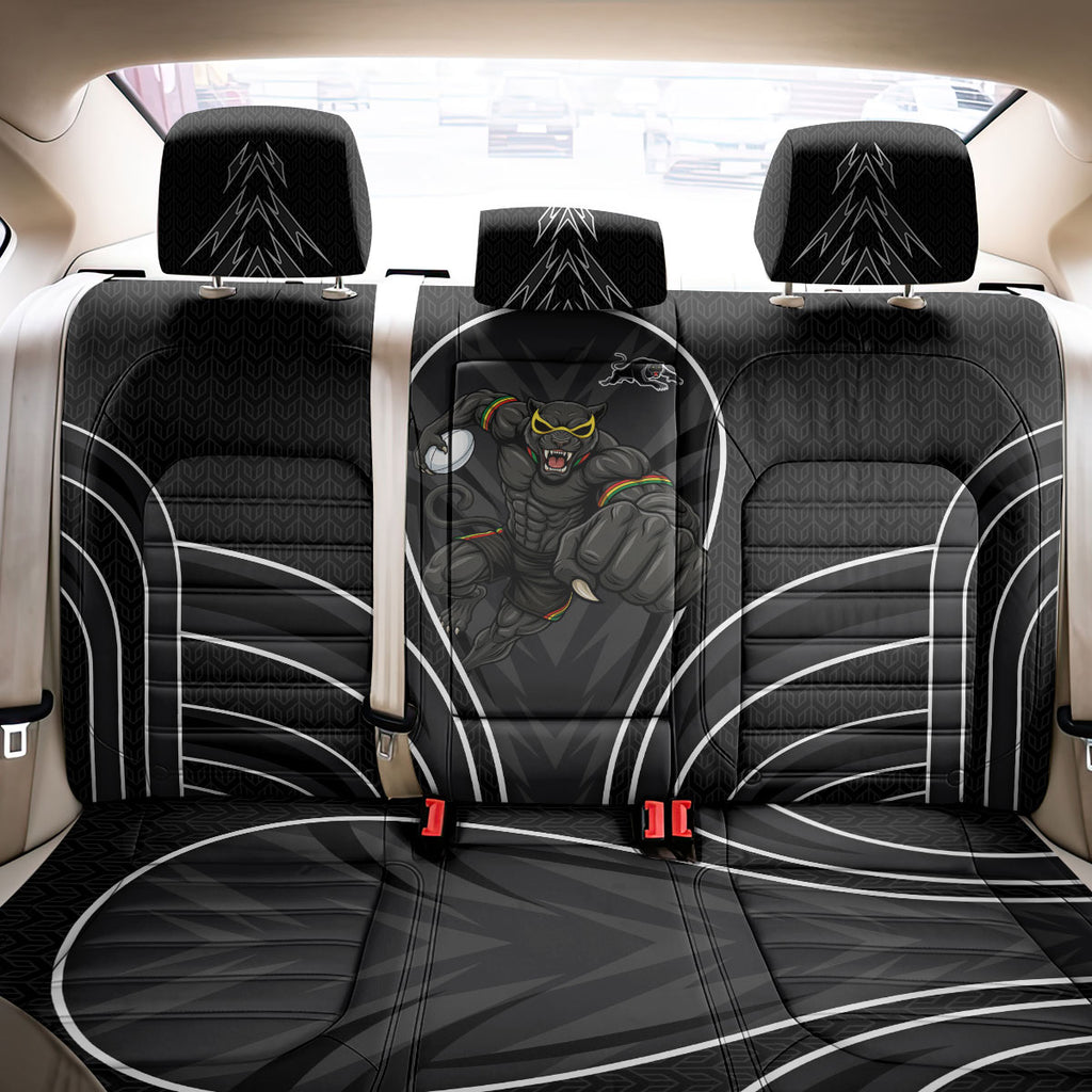 Penrith Panthers Rugby Mascot Back Car Seat Cover Australian Rugby Culture - Tribal Inspired Black Panther